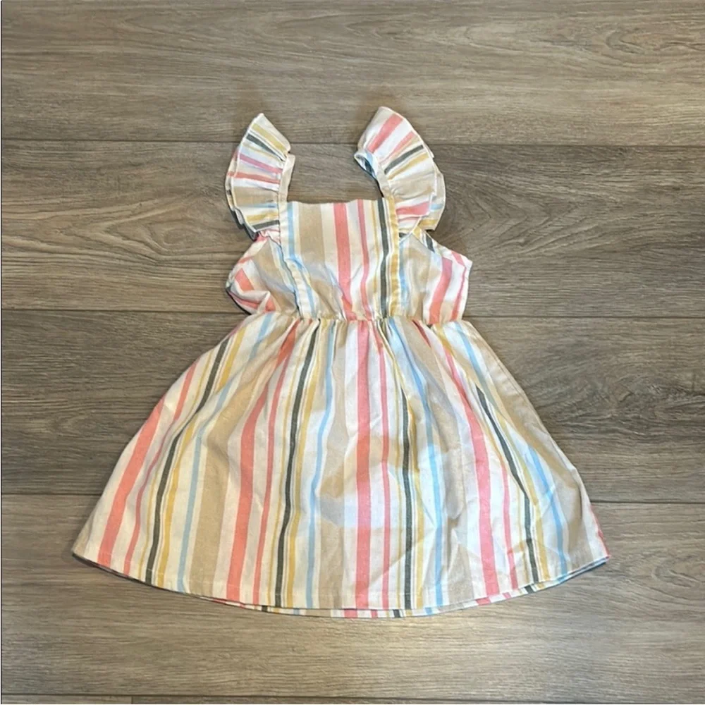 SHEIN Pink and Blue Ruffled Smocked‎ Sundress